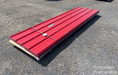 Quantity of (100) 3 ft x 10 ft 3000 SQFT Sheets Red Steel Siding/Roofing (Unused)