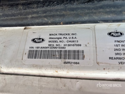 2013 Mack CHU613 6x4 T/A Day Cab Truck Tractor