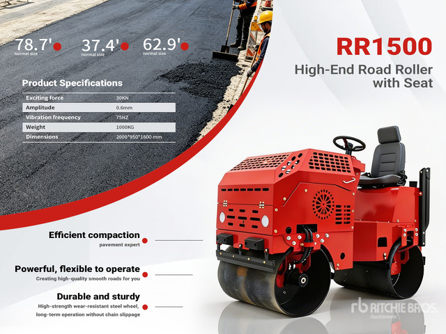 2026 RR1500 Double Drum Roller (Unused)