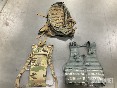 (83) Hydration System Carriers, (41) Fighting Load Carriers & Assorted Items