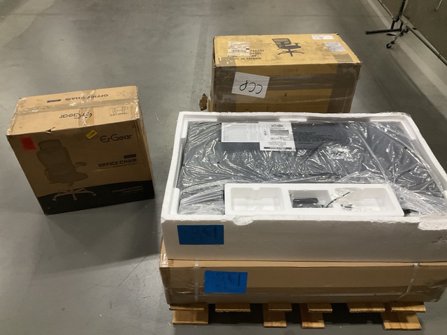 (2) Office Chairs & (2) Computer Desks