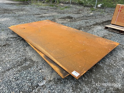 Quantity of (2) 4 ft 11 in x 9 ft 10 in Steel Plates