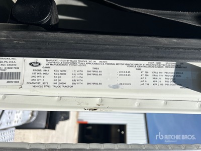 2016 Mack CXU613 6x4 Cabeza Tractora Cabina Corta