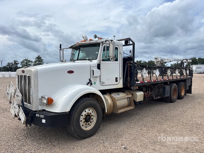 2013 Peterbilt 367 6x4 Flatbed Truck with Crane