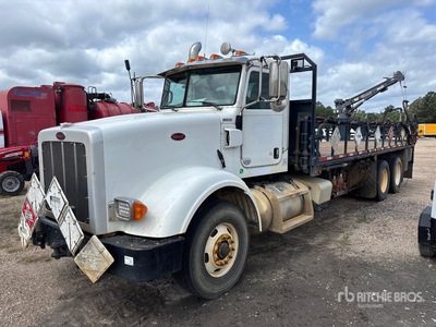 2020 Peterbilt 367 6x4 Flatbed Truck with Crane