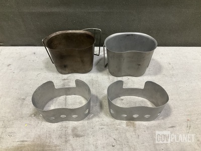 (140) Water Canteen Cups & (118) Canteen Cup Stands