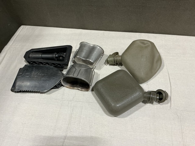 (38) Entrenching Tools, (91) Water Canteen Cups & (42) Water Canteens