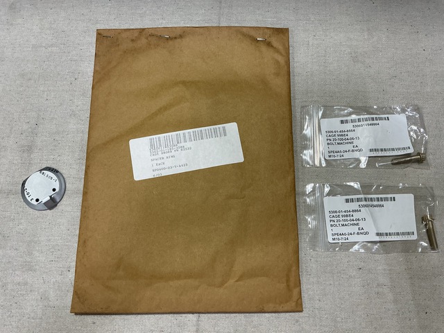 (73) Machine Bolts, (11) Ring Spacers, (3) Solenoids & Assorted Items