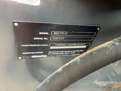 2023 Komatsu WA270-8 Wheel Loader