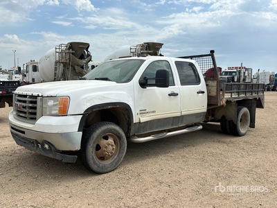 2008 GMC Sierra 3500HD 4x4 Crew Cab Flatbed Truck