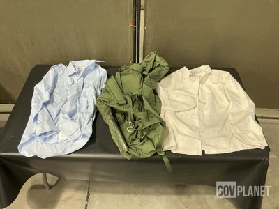 (8) Food Service Uniform Smocks, (23) Men’s Shirts & Assorted Items