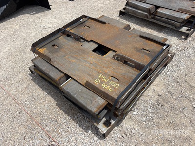 Quantity of (10) Kit Containers QT-F-BLANK Skid Steer Attachment Mounting Plate (Unused)
