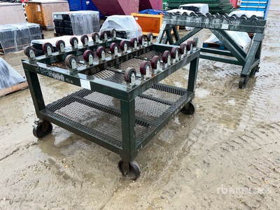 Pipe Roller Table and (2) Roller Support Stands