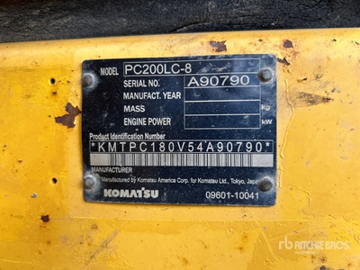 2012 Komatsu PC200LC-8 Koparka gąsienicowa