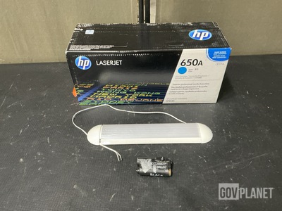 (19) Assorted Toner Cartridges, (10) Light Fixtures & Assorted Items