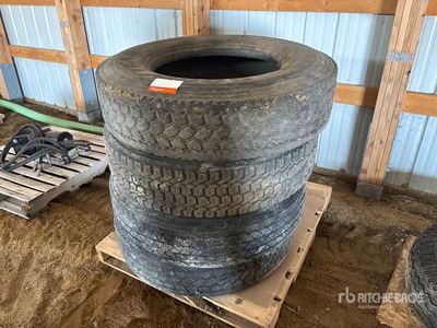 Quantity of (4) 295/75R22.5 Tires