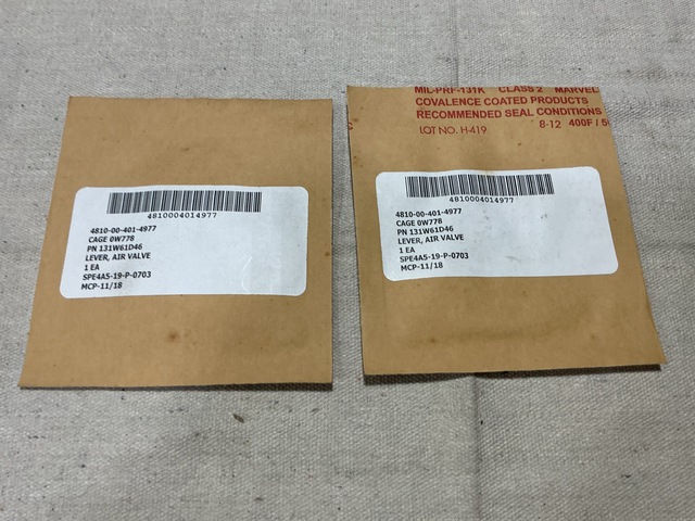(2) Eaton 131W61D46 Air Valve Levers