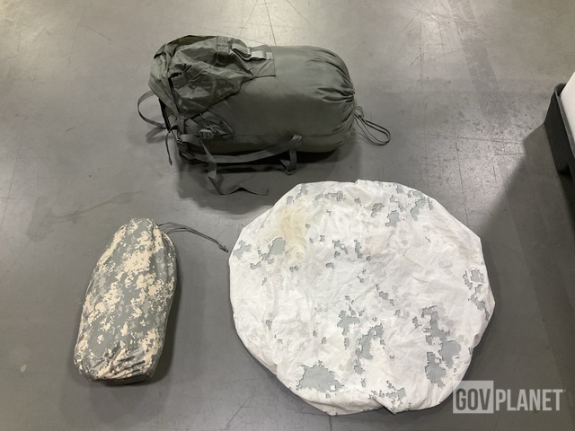 (110) Marpat Field Pack Covers, (9) Improved Combat Shelters & Assorted Items