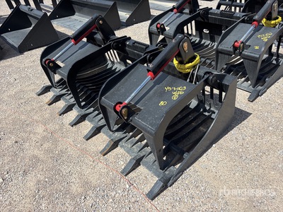 All-Star 80 in Rock w/Teeth Skid Steer Grapple (Unused)