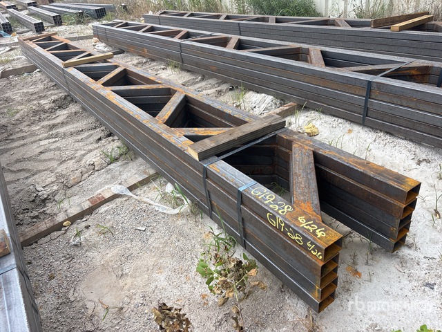 Quantity of (5) 18 in x 20 ft Metal Trusses (Unused)