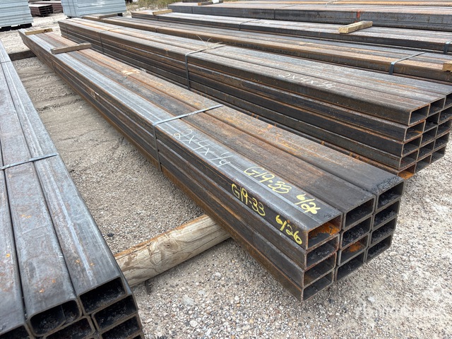 Quantity of (12) 2 in x 4 in x1/4 x 19 ft Rectangle Tubing (Unused)