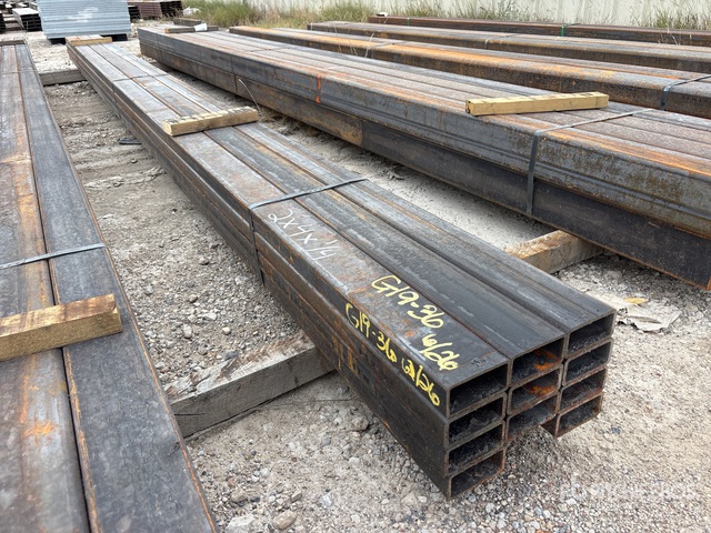 Quantity of (12) 2 in x 4 in x 1/4 x 19 ft Rectangle Tubing (Unused)
