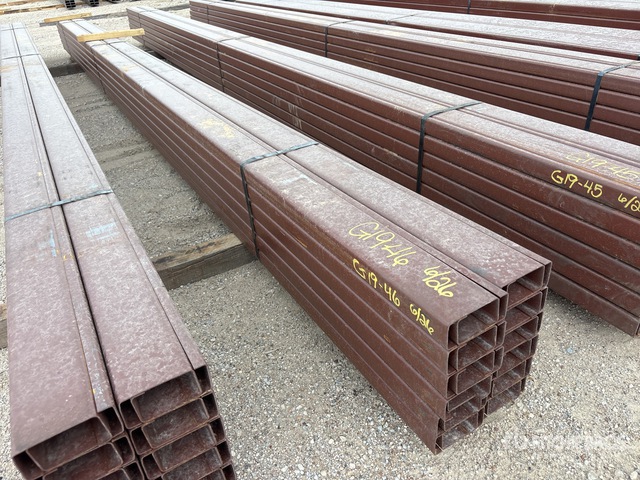 Quantity of (24) 4 in x 20 ft Metal C-Purlin (Unused)