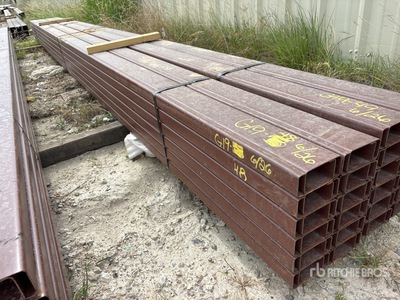 Quantity of (24) 4 in x 20 ft Metal C-Purlin (Unused)