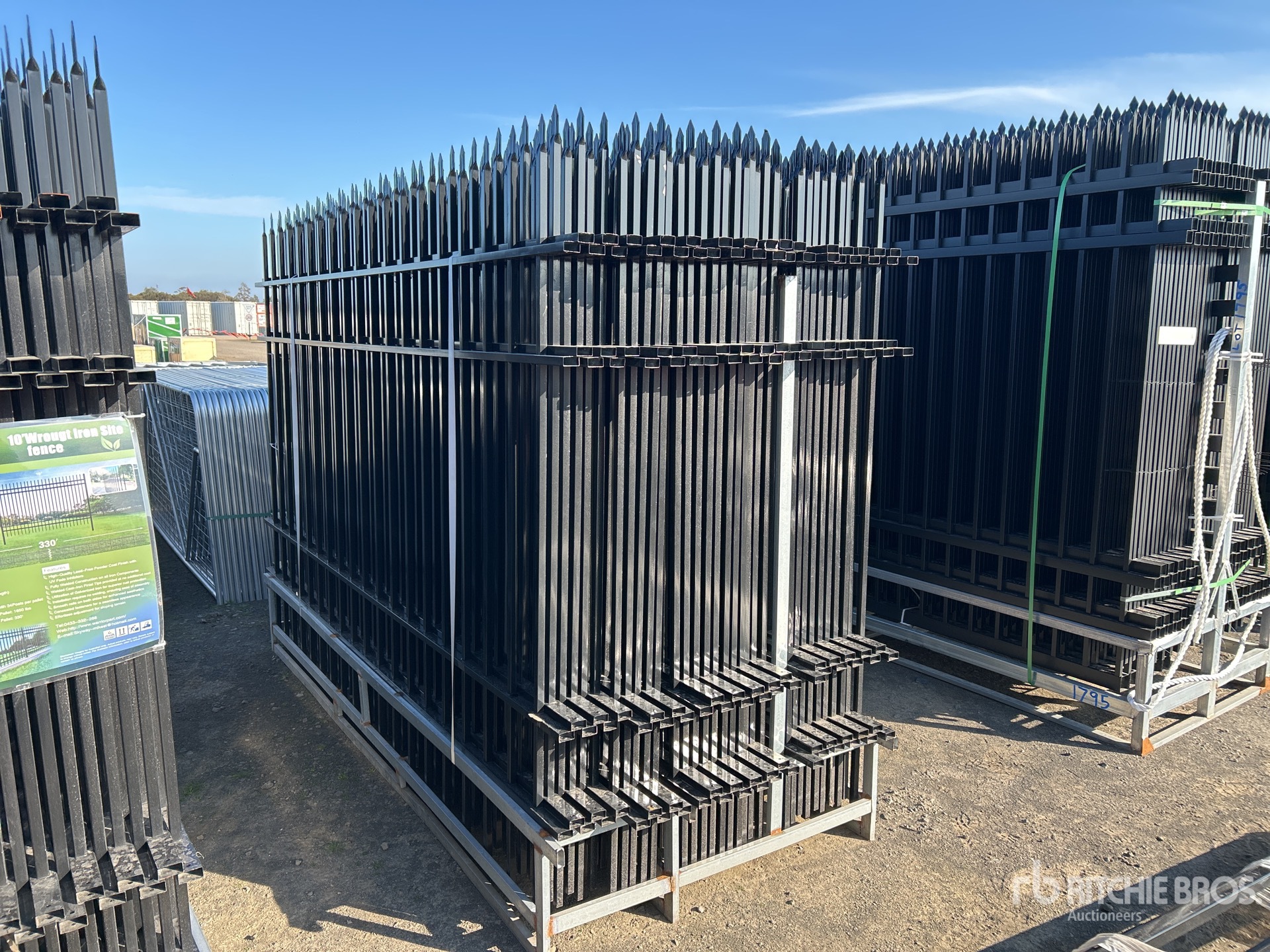 2026 Skyway SFS33-330TF 10 ft x 7 ft Wrought Iron Site Fence (Unused)