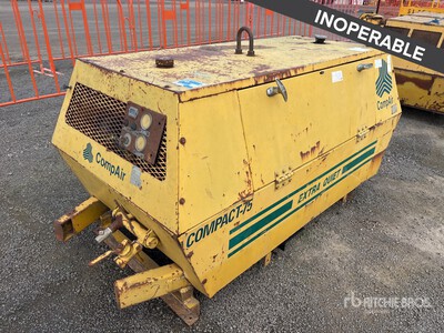 CompAir Compact-75 Skid-Mounted Luchtcompressor (Inoperable)