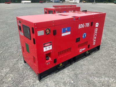 2026 Becker BDG-70S 56KW/70KVA Generator Set (Unused)