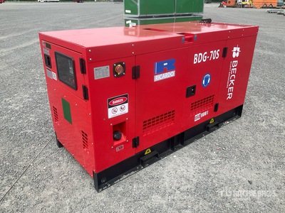 2026 Becker BDG-70S 56KW/70KVA Generator Set (Unused)