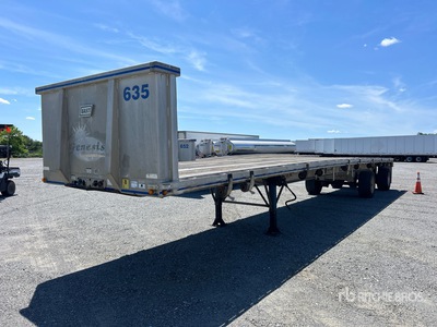 2008 East 48 ft T/A Spread Axle Aluminum Flatbed Trailer