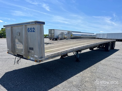 2008 East 48 ft T/A Spread Axle Aluminum Flatbed Trailer