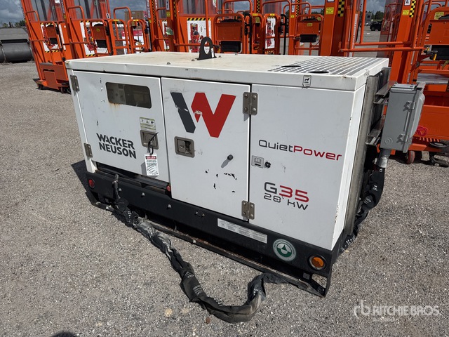2023 Wacker Neuson G35 28 kW Skid-Mounted Generator Set