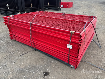 Quantity of (30) Canex 8 ft x 6 ft Powder Coated Temporary Site Fence (Unused)