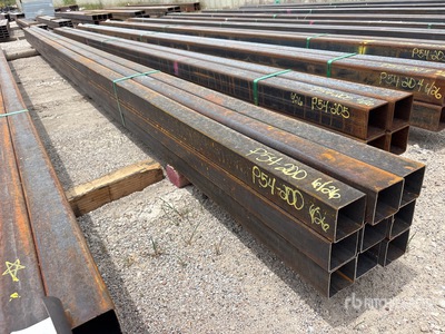 Quantity of (9) 2025 Kit Containers 12 Gauge 3 in x 3 in x 24 ft Square Steel Tubing Varios metales (Unused)