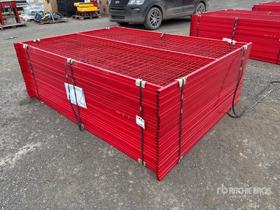 Quantity of (30) Canex 8 ft x 6 ft Powder Coated Temporary Site Fence (Unused)