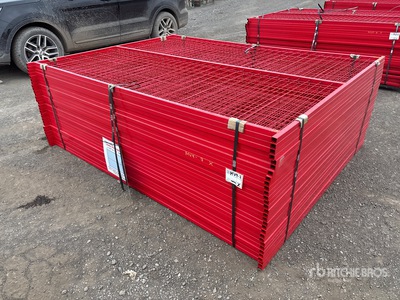 Quantity of (30) Canex 8 ft x 6 ft Powder Coated Temporary Site Fence (Unused)