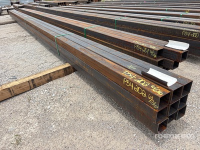Quantity of (9) 2025 Kit Containers 12 Gauge 3 in x 3 in x 24 ft Steel Tubing Varios metales (Unused)