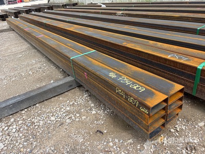 Quantity of (8) 2025 Kit Containers 12 Gauge 2 in x 5 in x 20 ft Steel Tubing (Unused)