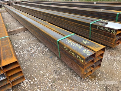 Quantity of (8) 2025 Kit Containers 1/8 in x 2 in x 4 in x 25 ft Steel Tubing (Unused)