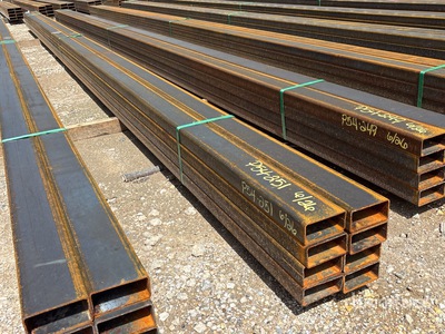 Quantity of (8) 2025 Kit Containers 1/8 in x 2 in x 4 in x 25 ft Steel Tubing (Unused)