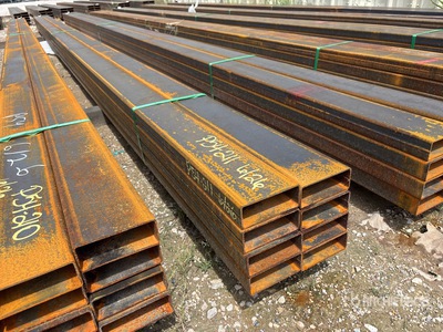 Quantity of (8) 2025 Kit Containers 12 Gauge 2 in x 5 in x 24 ft Steel Tubing (Unused)