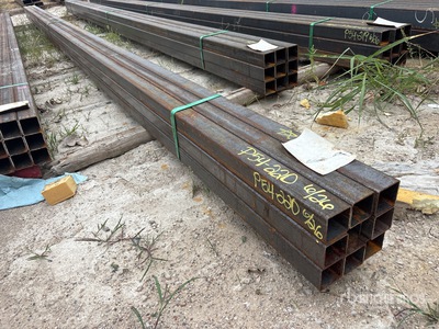 Quantity of (9) 2025 Kit Containers 8 Gauge 2.5 in x 2.5 in x 20 ft Square Steel Tubing Varios metales (Unused)