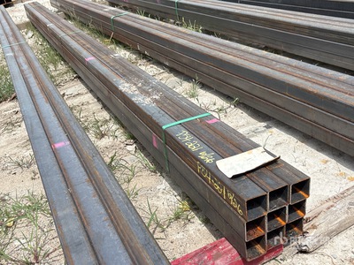 Quantity of (9) 2025 Kit Containers 8 Gauge 2.5 in x 2.5 in x 18 ft Square Steel Tubing Varios metales (Unused)