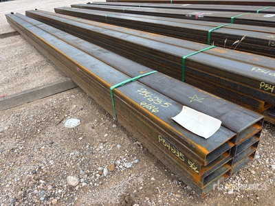 Quantity of (8) 2025 Kit Containers 1/8 in x 2 in x 6 in x 21 ft Steel Tubing (Unused)