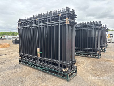 Quantity of (20) Canex 10 ft x 7 ft Powder Coated Wrought Iron Zaun (Unused)