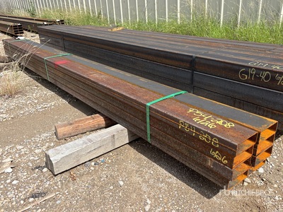 Quantity of (8) 2025 Kit Containers 12 Gauge 2 in x 5 in x 11 ft Steel Tubing (Unused)