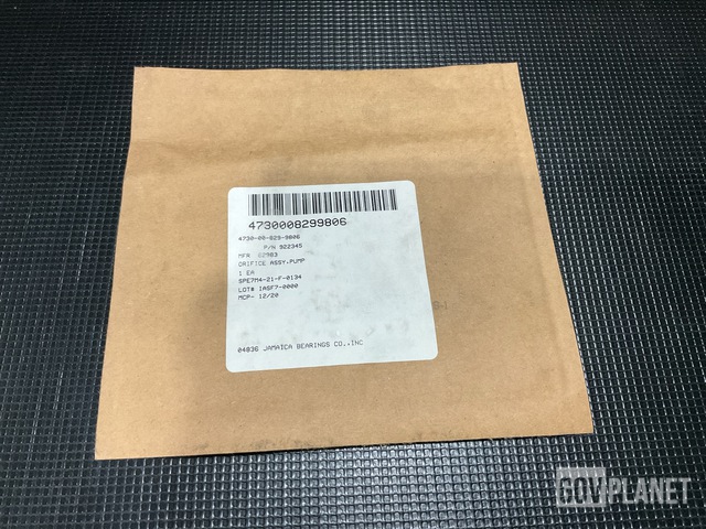 (6) Eaton Aerospace 922345 Pump Orifice Assemblies